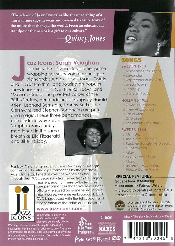 ジャズ CD Sarah Vaughan Live In Tokyo  Complete Edition JL758 Jazz Lips /00110 ジャズ CD Sarah Vaughan Live In Tokyo Complete Edition JL758